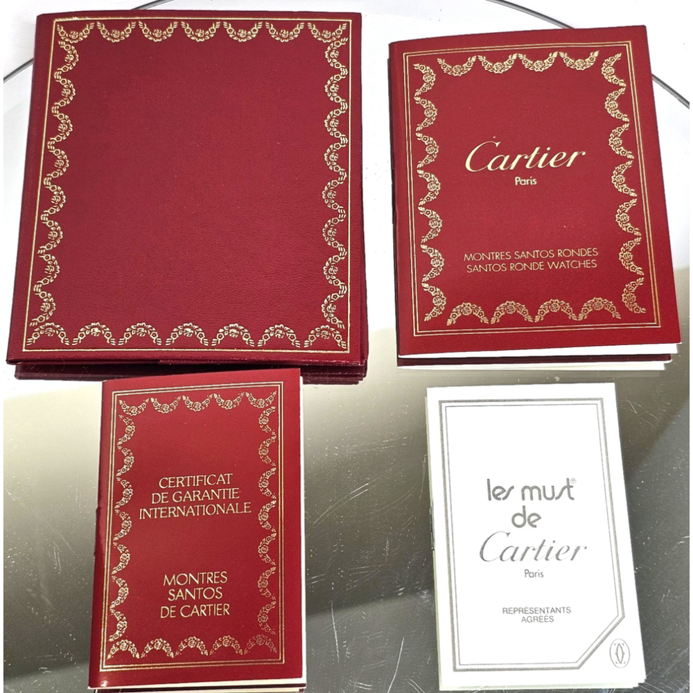 95' Cartier Montres Santos Filled In Guarantee Booklet Paper Les Must De Catier